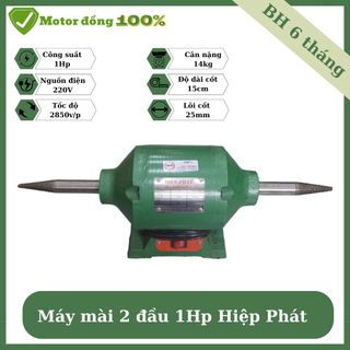 Máy đánh bóng 2 đầu cốt nhọn 1Hp motor dây đồng 100%
