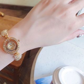 SALE BỎ MẪU HÀNG XI ĐỒNG HỒ NỮ THỜI TRANG TRANEL DÂY MẶT HOA VIỀN HỘT
