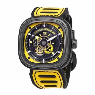 ĐỒNG HỒ NAM SIÊU CẤP SEVEN PRIDAY MÁY AUTOMATIC VÀNG ĐEN TẶNG KÈM DÂY FULLBOX
