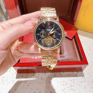 SALE BỎ MẪU ĐỒNG HỒ NAM TRUNG CẤP PATEK DÂY THÉP SỐ VẠCH MÁY CƠ