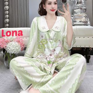 Pijama lụa latin cổ sen free size