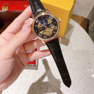 SALE BỎ MẪU ĐỒNG HỒ NAM TRUNG CẤP PATEK MÁY CƠ DÂY DA SỐ LA MÃ LỘ MÁY