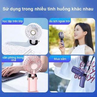Quạt Tích Điện Cầm Tay Mini Pin Trâu N15