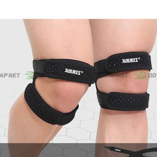 Đai Bảo Vệ Đầu Gối Chạy Bộ Aolikes Có Đệm Silicon Giảm Xóc Khớp Gối, Xương Bánh Chè