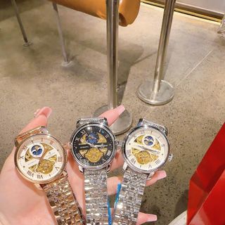 SALE BỎ MẪU ĐỒNG HỒ NAM TRUNG CẤP PATEK DÂY THÉP SỐ LA MÃ MÁY CƠ