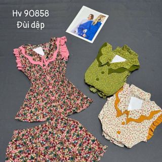 🌺 Bộ đồ nữ quần đùi hoa lai bèo - xinh xắn mặc ơ nhà củng phải có gu