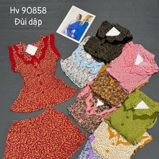 Bộ đồ nữ quần đùi hoa lai bèo - xinh xắn mặc ơ nhà củng phải có gu