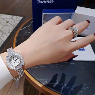 ĐỒNG HỒ NỮ CHÍNH HÃNG FUNMEI F2054 ĐÍNH HỘT XOÀN FULLBOX TEM HÃNG