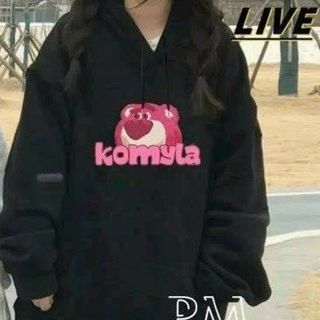 ÁO KHOÁC HOODIE NAM NỮ UNISEX CHẤT NỈ HÌNH GẤU HỒNG KOMYLA PHONG CÁCH HOT TREND