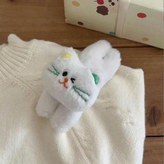KẸP TÓC MỎ VỊT NHỒI BÔNG MÈO NẰM