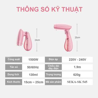 BÀN ỦI HƠI NƯỚC GẤP GỌN SEKA SK545