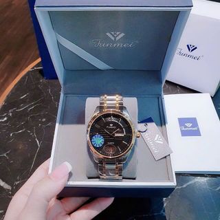ĐỒNG HỒ NAM CHÍNH HÃNG FUNMEI F2040 DÂY THÉP 2 LỊCH FULLBOX TEM