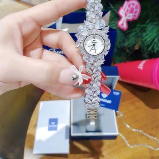 SET ĐỒNG HỒ NỮ CHÍNH HÃNG FUNMEI F2053 ĐÍNH ĐÁ KÈM DÂY CHUYỀN HỘT XOÀN FULLBOX