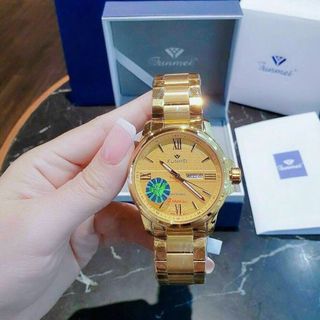 ĐỒNG HỒ NAM CHÍNH HÃNG FUNMEI F2038 DÂY THÉP 2 LỊCH FULLBOX TEM