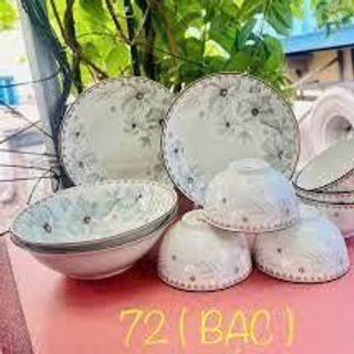 SET 10 CHÉN SỨ TRÒN ĂN CƠM 3 INCH HOA DỪA
