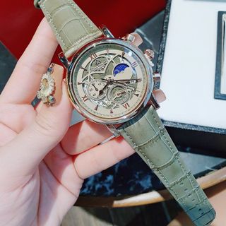 SALE BỎ MẪU ĐỒNG HỒ NAM TRUNG CẤP PHATEK DÂY DA MẶT TRÒN