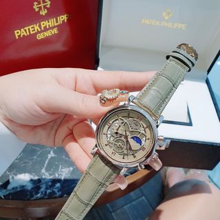 SALE BỎ MẪU ĐỒNG HỒ NAM TRUNG CẤP PHATEK DÂY DA MẶT TRÒN