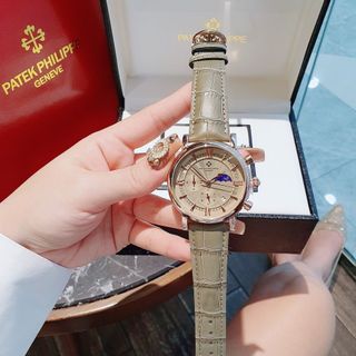 SALE BỎ MẪU ĐỒNG HỒ NAM TRUNG CẤP PHATEK DÂY DA MẶT TRÒN