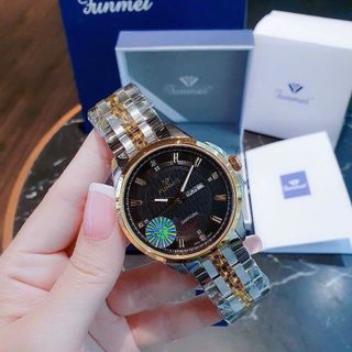 ĐỒNG HỒ NAM CHÍNH HÃNG FUNMEI F2037 DÂY THÉP 2 LỊCH FULLBOX TEM