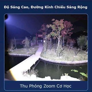 Đèn Pin Zoom Cơ Học – Đèn Pin Siêu Sáng 3 Chế Độ, Pin Sạc 3.7V 1200mAh