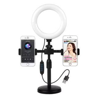 Đèn livestream 2 giá đỡ