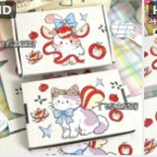 HỘP QUÀ LẮP RÁP MÈO NƠ ĐỎ  (19X13X3CM)