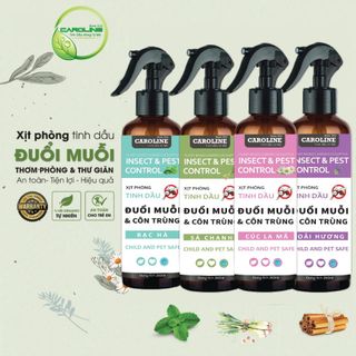 Xịt phòng tinh dầu Sả Chanh, Bạc Hà, Quế, Bạch Đàn Chanh xua đuổi muỗi, khử mùi, thơm phòng