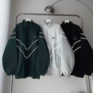 Áo Khoác Dù Nam Nữ Unisex 2 Lớp Dày Dặn Full Zip Phối Sọc Phát Sáng Dạ Quang Cực Đẹp