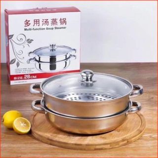 NỒI HẤP INOX 2 TẦNG SIZE 28CM
