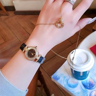 SET ĐỒNG HỒ NỮ SIÊU CẤP CATIƠ DÂY DA MÁY THUỴ