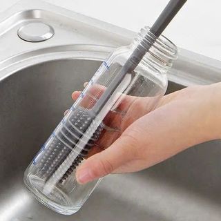 BÀN CHẢI SILICON VỆ SINH CỐC TAY CÁN CẦM DÀI