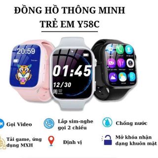 ĐỒNG HỒ CẢM ỨNG CAO CẤP TRẺ EM Y58C MẠNG 4G ĐỊNH VỊ