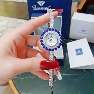 ĐỒNG HỒ NỮ CHÍNH HÃNG FUNMEI F2061 ĐÍNH HỘT XOÀN ĐI KÈM TEM KÍCH HOẠT ĐIỆN TỬ