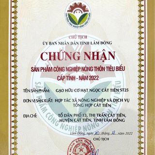 Gạo sạch hữu cơ Đại Nông Phát