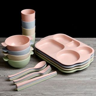 BỘ 6 MÓN KHAY ĂN DẶM LÚA MẠCH CHO BÉ