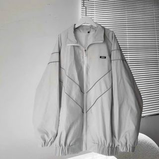 Áo Khoác Dù Nam Nữ Unisex 2 Lớp Dày Dặn Full Zip Phối Sọc Phát Sáng Dạ Quang Cực Đẹp