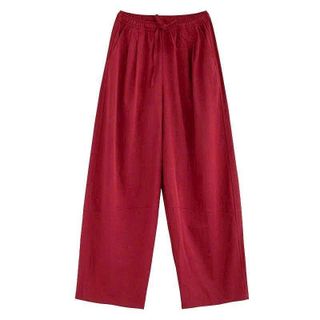 Quần Ống Rộng Chất Dù Nhăn Trơn Lưng Thun Cạp Cao Có 3 màu Mẫu Mới Thời Trang Nữ