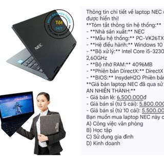 Laptop NEC nhật chính hãng 64 bit