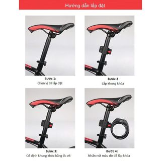 Ổ KHÓA XE ĐẠP XE MÁY 5 SỐ DÂY DÀI 1M2