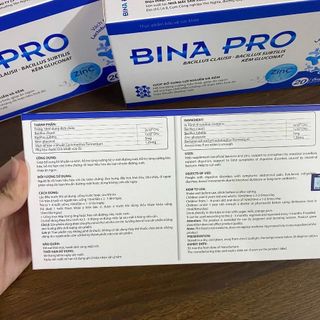 Men vi sinh bào tử lợi khuẩn [Bina Pro] - H/20 ống x 10ml