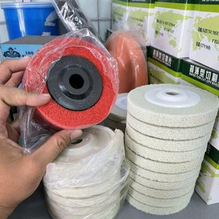 Đĩa Nỉ Đánh Bóng XÁM / ĐỎ / TRẮNG 7P 100mm Chính Hãng