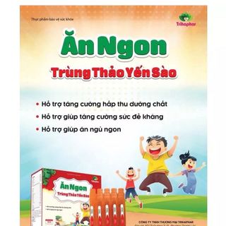 Hỗ trợ bồi bổ cơ thể, hấp thu dưỡng chất [Ăn ngon trùng thảo yến sào] - H/20 ống x10ml