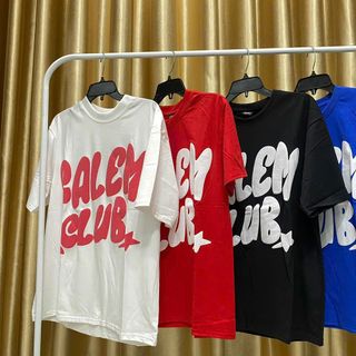 Áo thun  CALEM form rộng hình in nổi thời trang nam, nữ Cổ Tròn