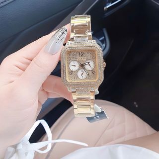 ĐỒNG HỒ NỮ CAO CẤP GUEZ MẶT VUÔNG FULL ĐÁ
