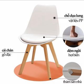 GHẾ NHỰA CHÂN GỖ