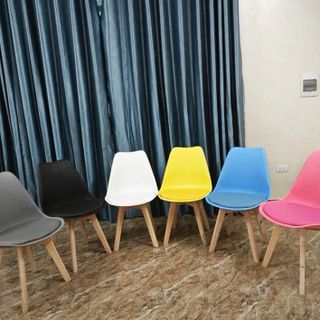 GHẾ NHỰA CHÂN GỖ CAO CẤP