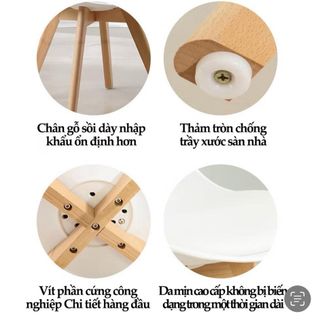GHẾ NHỰA CHÂN GỖ CAO CẤP