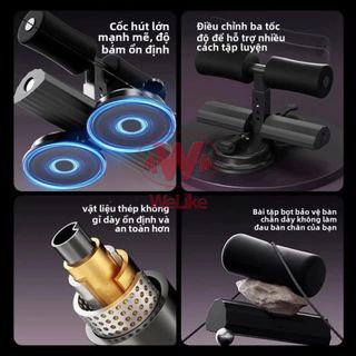 SP155 - DỤNG CỤ TẬP BỤNG 2 ĐẾ HÚT CÓ ĐỆM KÈM DÂY KÉO