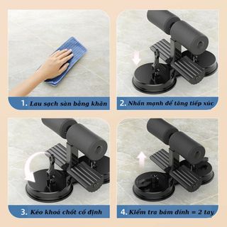 SP155 - DỤNG CỤ TẬP BỤNG 2 ĐẾ HÚT CÓ ĐỆM KÈM DÂY KÉO