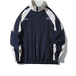 Áo khoác nam unisex cổ đứng vải dù 2 lớp phối màu độc lạ họa tiết chữ RESUAPRE đi mưa,cản gió,chống nắng